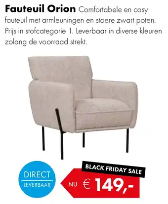 Woonsquare Fauteuil Orion aanbieding