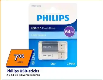Action Philips USB-sticks aanbieding