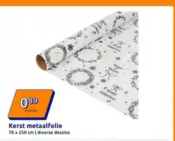 Action Kerst metaalfolie aanbieding