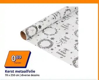 Action Kerst metaalfolie aanbieding