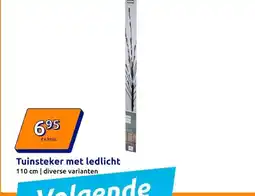 Action Tuinsteker met ledlicht aanbieding