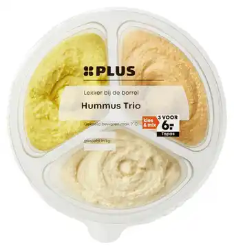 PLUS PLUS Trio hummus aanbieding