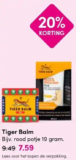 Drogisterij Visser Tiger Balm aanbieding