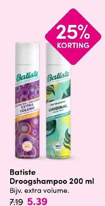 Drogisterij Visser Batiste Droogshampoo aanbieding