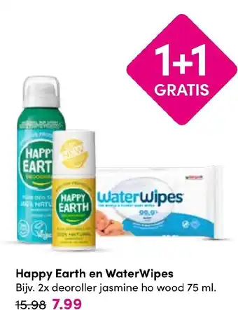 Drogisterij Visser Happy Earth en WaterWipes aanbieding