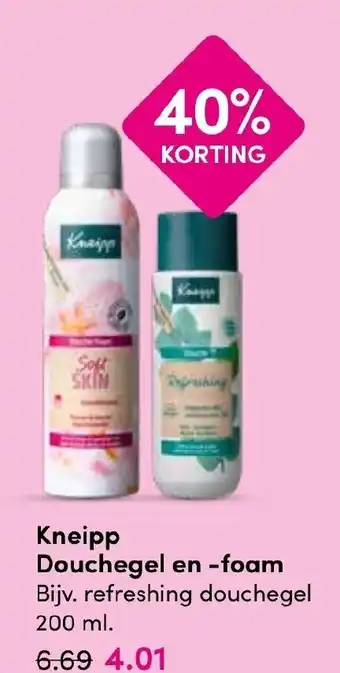 Drogisterij Visser Kneipp Douchegel en foam aanbieding