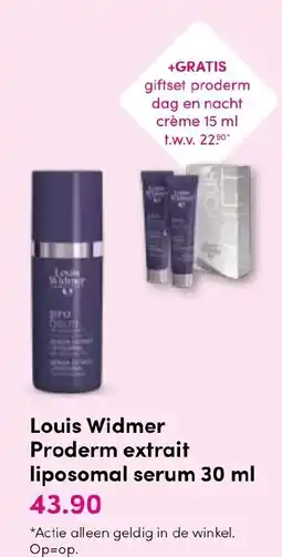 Drogisterij Visser Louis Widmer Proderm extrait liposomal serum aanbieding