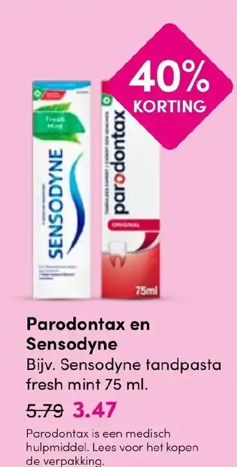 Drogisterij Visser Parodontax en Sensodyne aanbieding