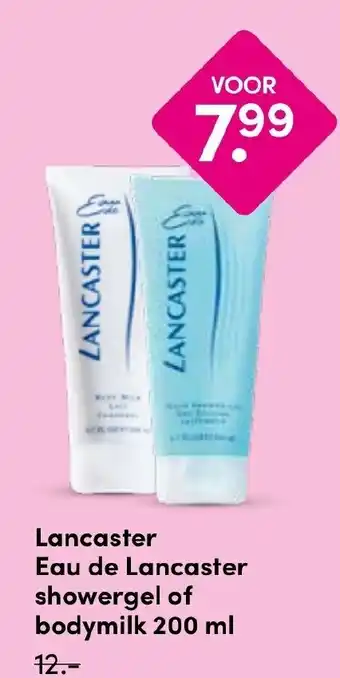 Drogisterij Visser Lancaster Eau de Lancaster showergel of bodymilk aanbieding