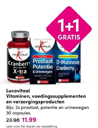 Drogisterij Visser Lucovitaal Vitaminen, voedingssupplementen en verzorgingsproducten aanbieding