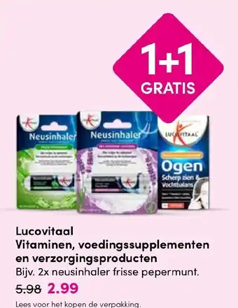 Drogisterij Visser Lucovitaal Vitaminen, voedingssupplementen en verzorgingsproducten aanbieding