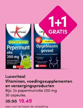 Drogisterij Visser Lucovitaal Vitaminen, voedingssupplementen en verzorgingsproducten aanbieding