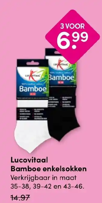 Drogisterij Visser Lucovitaal Bamboe enkelsokken aanbieding