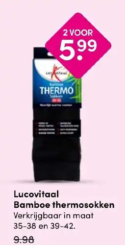 Drogisterij Visser Lucovitaal Bamboe thermosokken aanbieding