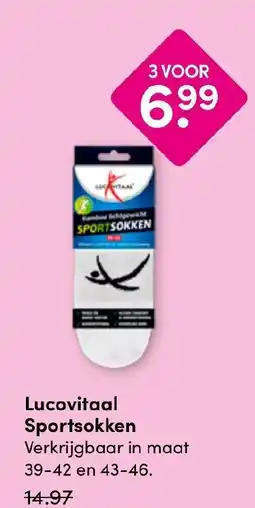 Drogisterij Visser Lucovitaal Sportsokken aanbieding