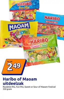 Action Haribo of Maoam uitdeelzak aanbieding