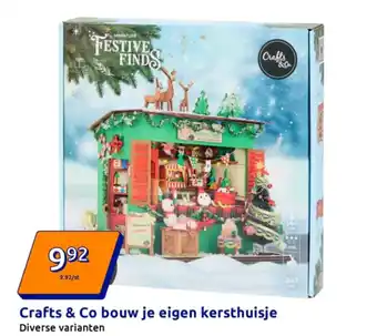 Action Crafts & Co bouw je eigen kersthuisje aanbieding