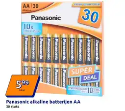 Action Panasonic alkaline batterijen AA aanbieding