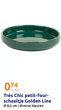 Action Très Chic petit-four schaaltje Golden Line aanbieding