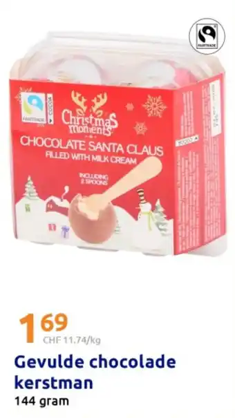 Action Gevulde chocolade kerstman aanbieding