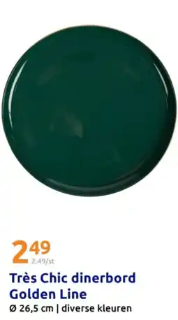 Action Très Chic dinerbord Golden Line aanbieding