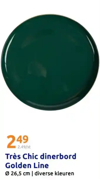 Action Très Chic dinerbord Golden Line aanbieding
