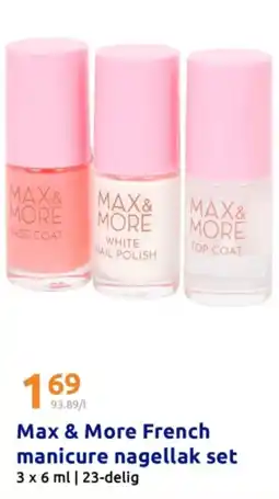 Action Max & More French manicure nagellak set aanbieding