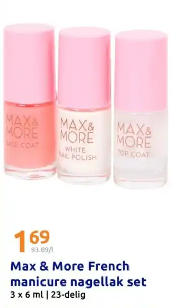 Action Max & More French manicure nagellak set aanbieding
