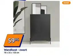 Action Wandkast zwart aanbieding