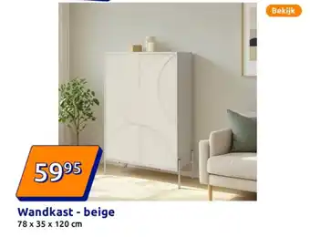 Action Wandkast - beige aanbieding