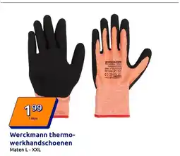 Action Werckmann thermo-werkhandschoenen aanbieding