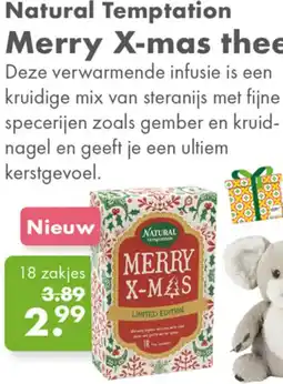 Gezond & Wel Natural Temptation Merry X-mas thee aanbieding