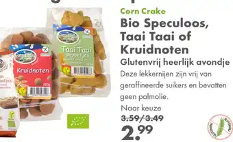 Gezond & Wel Corn Crake Bio Speculoos, Taai Taai of Kruidnoten aanbieding