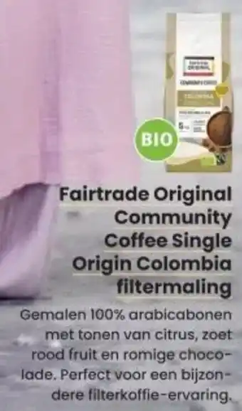Albert Heijn Fairtrade Original Community Coffee Single Origin Colombia filtermaling aanbieding