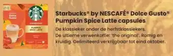 Albert Heijn Starbucks by NESCAFÉ Dolce Gusto Pumpkin Spice Latte capsules aanbieding