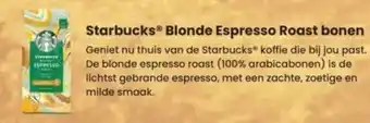 Albert Heijn Starbucks Blonde Espresso Roast bonen aanbieding