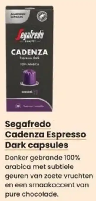 Albert Heijn Segafredo Cadenza Espresso Dark capsules aanbieding