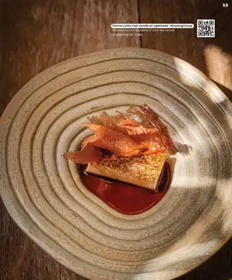 Albert Heijn Panna cotta met vanille en spekkoek-Wayangsiroop aanbieding