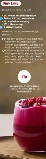 Albert Heijn Pink latte aanbieding