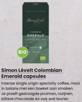 Albert Heijn Simon Lévelt Colombian Emerald capsules aanbieding