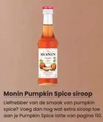 Albert Heijn Monin Pumpkin Spice siroop aanbieding
