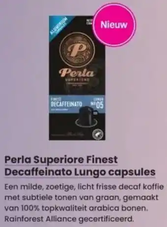 Albert Heijn Perla Superiore Finest Decaffeinato Lungo capsules aanbieding