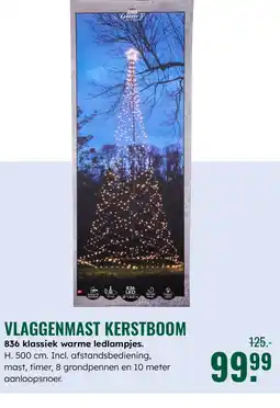GroenRijk Vlaggenmast kerstboom aanbieding