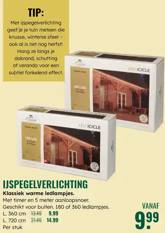GroenRijk Ijspegelverlichting Klassiek warme ledlampjes. aanbieding