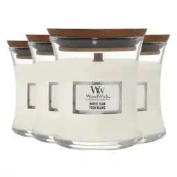 Plein.nl 4x WoodWick Geurkaars Mini White aanbieding
