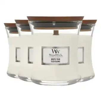 Plein.nl 4x WoodWick Geurkaars Mini White aanbieding