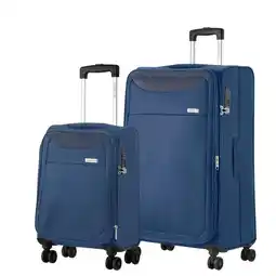 ANWB Carryon Air Zachte Kofferset S+L Blauw aanbieding