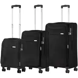 ANWB Carryon Air Zachte Kofferset S/M/L Zwart aanbieding