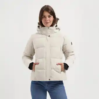 ANWB Travelin' Norra Dames Puffer winterjas Zand aanbieding