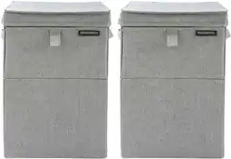 Coolblue Brabantia Wasboxen Grey Duo Pack aanbieding
